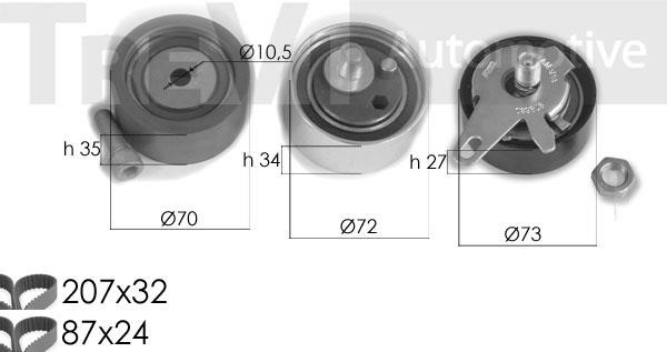 Trevi automotive KD1294 Timing Belt Kit KD1294: Buy near me in Poland at 2407.PL - Good price!