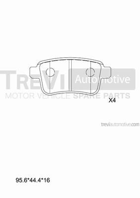 Trevi automotive PF1409 Klocki hamulcowe, zestaw PF1409: Dobra cena w Polsce na 2407.PL - Kup Teraz!