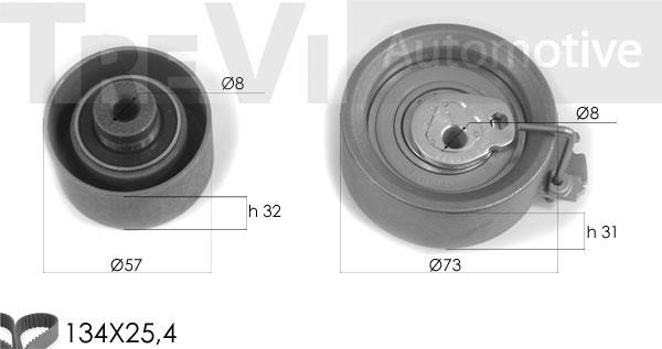 Trevi automotive KD1258 Timing Belt Kit KD1258: Buy near me at 2407.PL in Poland at an Affordable price!