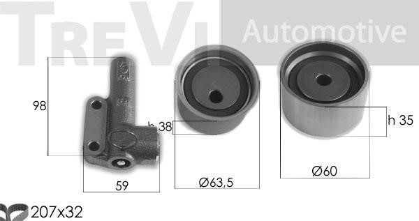 Trevi automotive KD1369 Timing Belt Kit KD1369: Buy near me in Poland at 2407.PL - Good price!