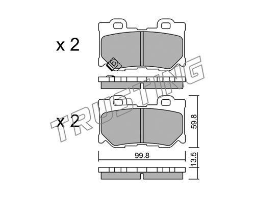 Trusting 10540 Гальмівні колодки, комплект 10540: Приваблива ціна - Купити у Польщі на 2407.PL!