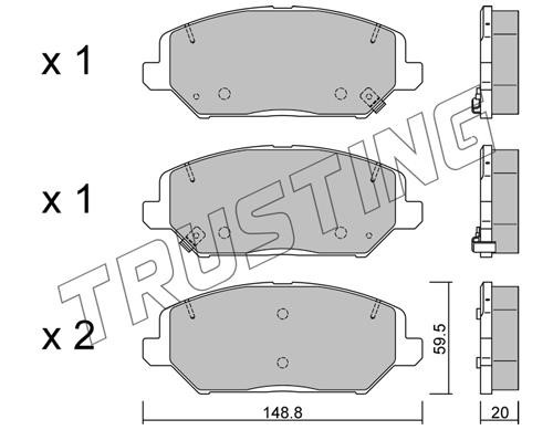 Trusting 1163.0 Brake Pad Set, disc brake 11630: Buy near me in Poland at 2407.PL - Good price!