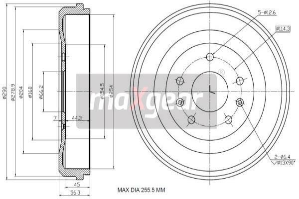 Maxgear 19-3202 Гальмівний барабан 193202: Купити у Польщі - Добра ціна на 2407.PL!