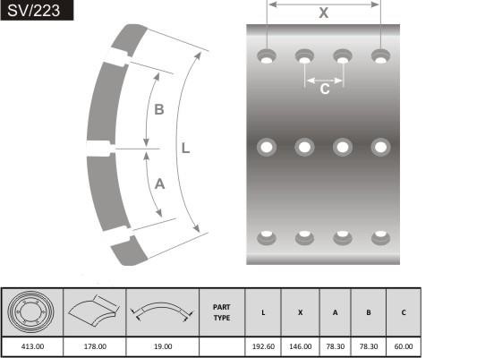 Fras-le SV/223 Brake lining set SV223: Buy near me in Poland at 2407.PL - Good price!