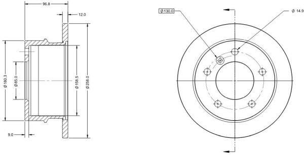 Remy RAD1528C Тормозной диск задний невентилируемый RAD1528C: Купить в Польше - Отличная цена на 2407.PL!