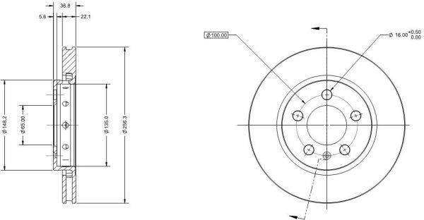 Remy RAD1791C Rear ventilated brake disc RAD1791C: Buy near me in Poland at 2407.PL - Good price!