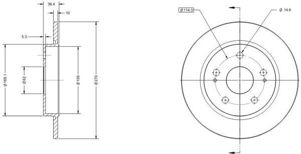 Remy RAD1241C Тормозной диск задний невентилируемый RAD1241C: Отличная цена - Купить в Польше на 2407.PL!