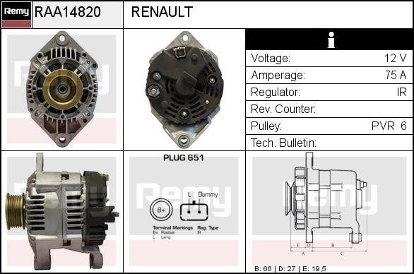 Remy RAA14820 Alternator RAA14820: Dobra cena w Polsce na 2407.PL - Kup Teraz!