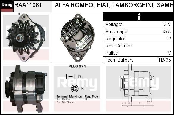 Remy RAA11081 Generator RAA11081: Kaufen Sie zu einem guten Preis in Polen bei 2407.PL!