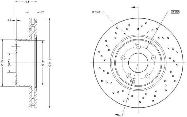 Remy RAD2283C Front brake disc ventilated RAD2283C: Buy near me in Poland at 2407.PL - Good price!