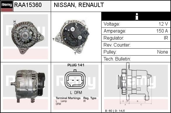 Remy RAA15360 Generator RAA15360: Kaufen Sie zu einem guten Preis in Polen bei 2407.PL!