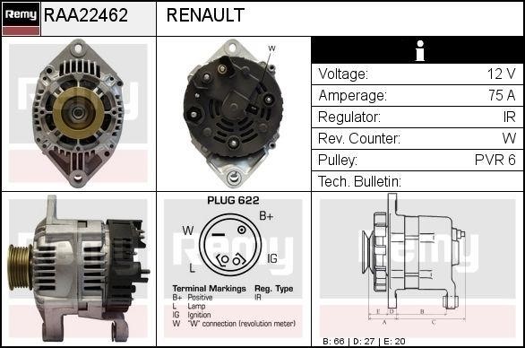 Remy RAA22462 Alternator RAA22462: Dobra cena w Polsce na 2407.PL - Kup Teraz!