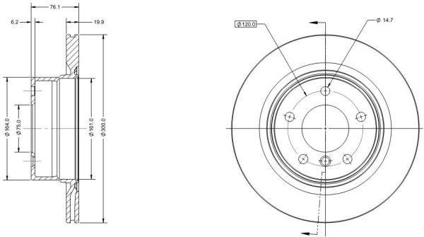 Remy RAD1705C Тормозной диск задний вентилируемый RAD1705C: Отличная цена - Купить в Польше на 2407.PL!