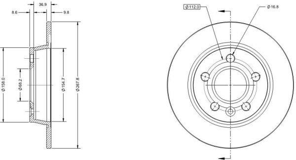 Remy RAD1257C Тормозной диск задний невентилируемый RAD1257C: Отличная цена - Купить в Польше на 2407.PL!