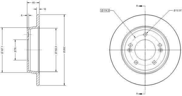 Remy RAD2094C Диск гальмівний задній невентильований RAD2094C: Приваблива ціна - Купити у Польщі на 2407.PL!