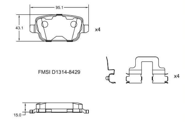 Remy RAP1075 Brake Pad Set, disc brake RAP1075: Buy near me in Poland at 2407.PL - Good price!