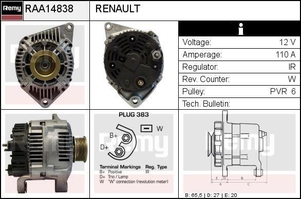 Remy RAA14838 Generator RAA14838: Kaufen Sie zu einem guten Preis in Polen bei 2407.PL!