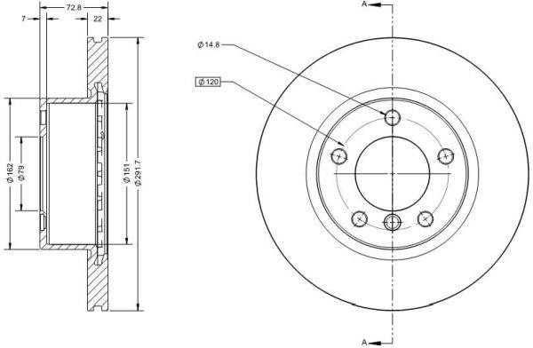 Remy RAD1418C Тормозной диск передний вентилируемый RAD1418C: Отличная цена - Купить в Польше на 2407.PL!