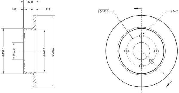 Remy RAD1033C Тормозной диск задний невентилируемый RAD1033C: Отличная цена - Купить в Польше на 2407.PL!