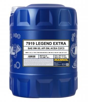 SCT MN7919-20 Engine oil Mannol 7919 Legend Extra 0W-30, 20L MN791920: Buy near me at 2407.PL in Poland at an Affordable price!