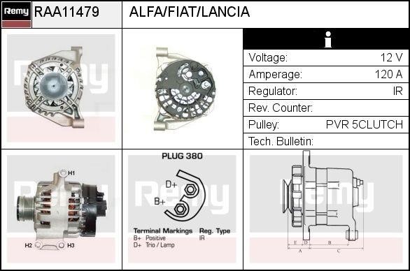 Remy RAA11479 Alternator RAA11479: Buy near me in Poland at 2407.PL - Good price!