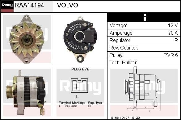 Remy RAA14194 Alternator RAA14194: Dobra cena w Polsce na 2407.PL - Kup Teraz!