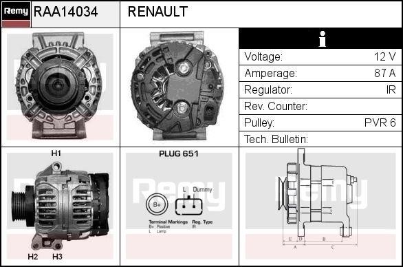 Remy RAA14034 Generator RAA14034: Kaufen Sie zu einem guten Preis in Polen bei 2407.PL!