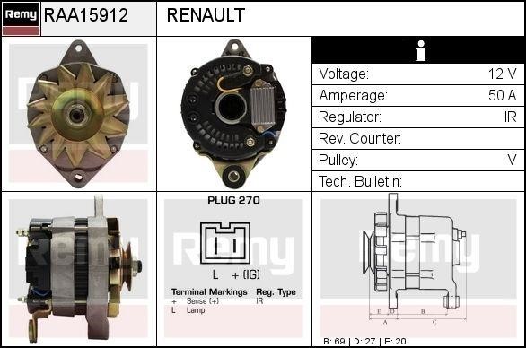 Remy RAA15912 Generator RAA15912: Kaufen Sie zu einem guten Preis in Polen bei 2407.PL!