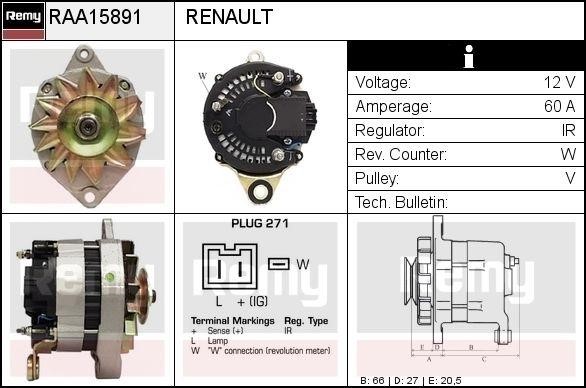 Remy RAA15891 Generator RAA15891: Kaufen Sie zu einem guten Preis in Polen bei 2407.PL!