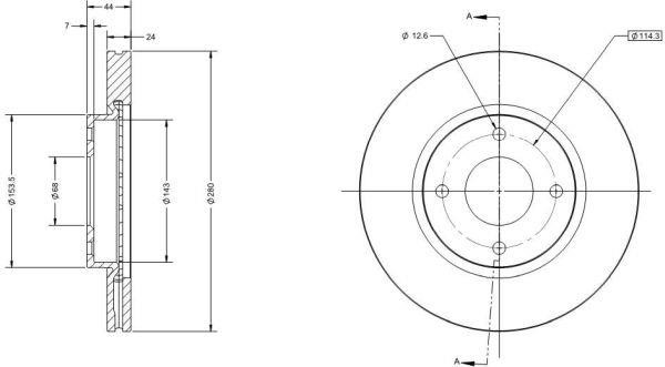 Remy RAD2319C Тормозной диск передний вентилируемый RAD2319C: Отличная цена - Купить в Польше на 2407.PL!