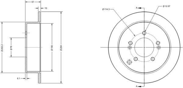 Remy RAD1355C Rear brake disc, non-ventilated RAD1355C: Buy near me in Poland at 2407.PL - Good price!