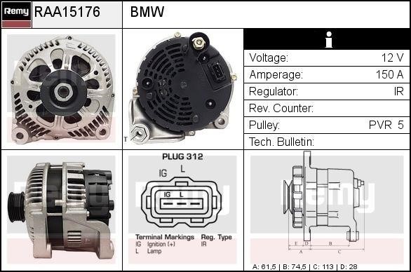 Remy RAA15176 Generator RAA15176: Kaufen Sie zu einem guten Preis in Polen bei 2407.PL!