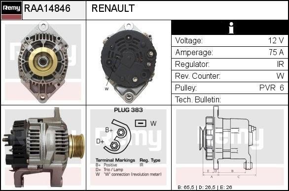 Remy RAA14846 Generator RAA14846: Kaufen Sie zu einem guten Preis in Polen bei 2407.PL!