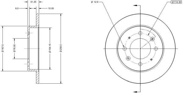 Remy RAD2191C Тормозной диск задний невентилируемый RAD2191C: Отличная цена - Купить в Польше на 2407.PL!