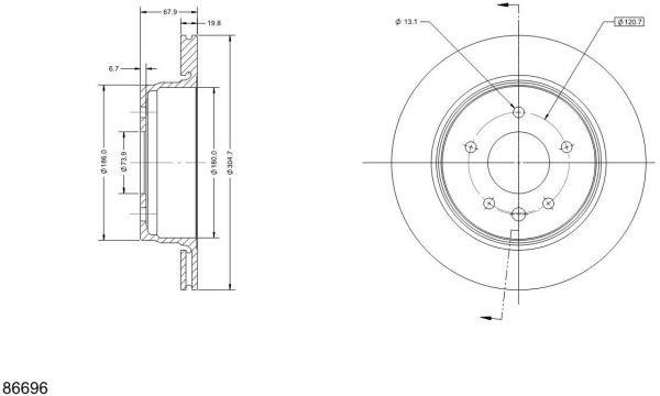 Remy RAD1887C Rear ventilated brake disc RAD1887C: Buy near me in Poland at 2407.PL - Good price!