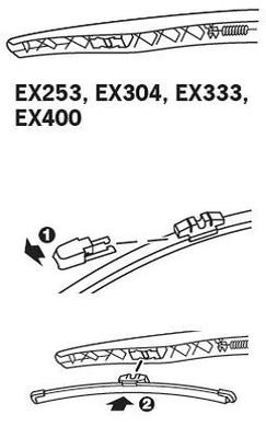 Pióro wycieraczki bezramowe z tyłu Trico ExactFit z tyłu 250 mm (10&quot;) Trico EX253