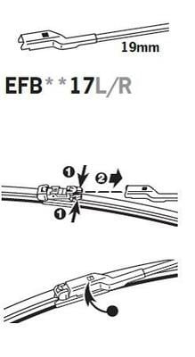 Bezramowe pióro wycieraczki Trico ExactFit Flat 480 mm (19&quot;) Trico EFB4817L