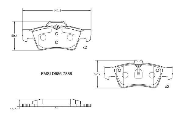 Remy RAP1062 Brake Pad Set, disc brake RAP1062: Buy near me in Poland at 2407.PL - Good price!