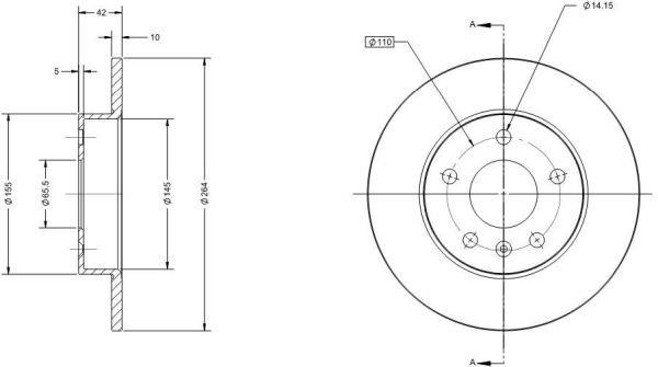 Remy RAD1021C Тормозной диск задний невентилируемый RAD1021C: Отличная цена - Купить в Польше на 2407.PL!