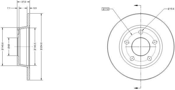 Remy RAD1766C Rear brake disc, non-ventilated RAD1766C: Buy near me in Poland at 2407.PL - Good price!