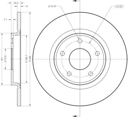 Remy RAD1837C Brake disk RAD1837C: Buy near me in Poland at 2407.PL - Good price!