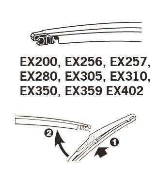 Wiper Blade Frame Rear Trico ExactFit Rear 400 mm (16&quot;) Trico EX402