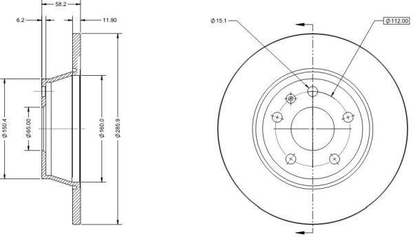 Remy RAD1533C Тормозной диск задний невентилируемый RAD1533C: Отличная цена - Купить в Польше на 2407.PL!