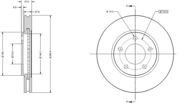 Remy RAD2324C Тормозной диск передний вентилируемый RAD2324C: Купить в Польше - Отличная цена на 2407.PL!
