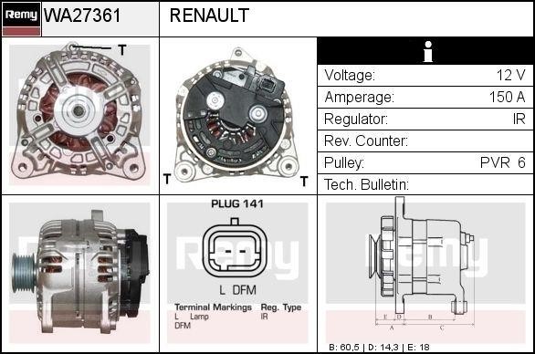 Remy RAA27361 Generator RAA27361: Kaufen Sie zu einem guten Preis in Polen bei 2407.PL!
