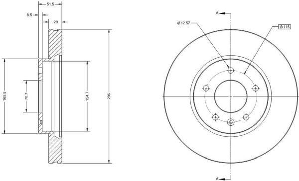 Remy RAD1653C Тормозной диск передний вентилируемый RAD1653C: Отличная цена - Купить в Польше на 2407.PL!