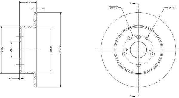 Remy RAD2225C Тормозной диск задний невентилируемый RAD2225C: Отличная цена - Купить в Польше на 2407.PL!