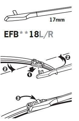 Frameless wiper blade Trico ExactFit Flat 650 mm (26&quot;) Trico EFB6518L