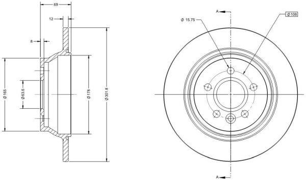 Remy RAD2335C Rear brake disc, non-ventilated RAD2335C: Buy near me in Poland at 2407.PL - Good price!