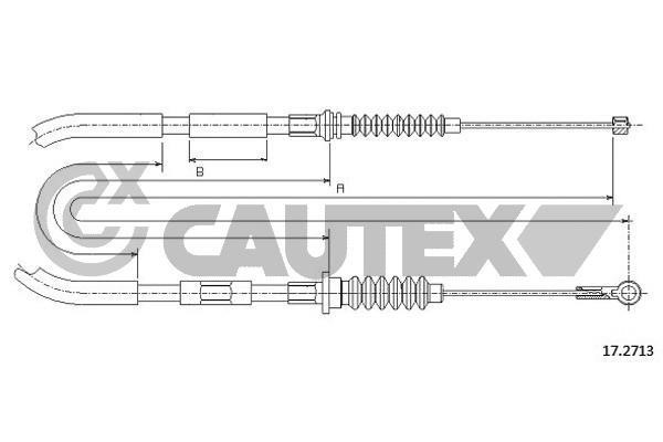 Cautex 761578 Cable Pull, parking brake 761578: Buy near me at 2407.PL in Poland at an Affordable price!